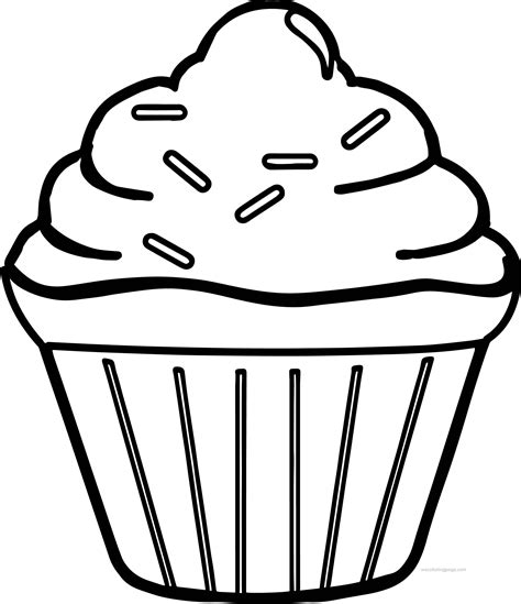 Cupcake coloring pages with sprinkles