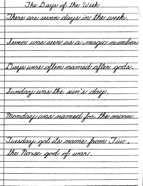 Cursive Letters Sentences