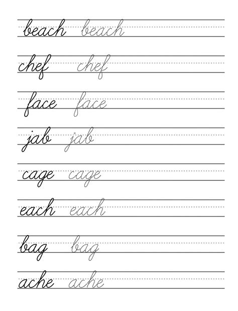 Cursive writing for kids