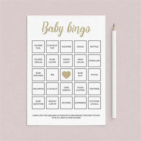 Custom Baby Bingo