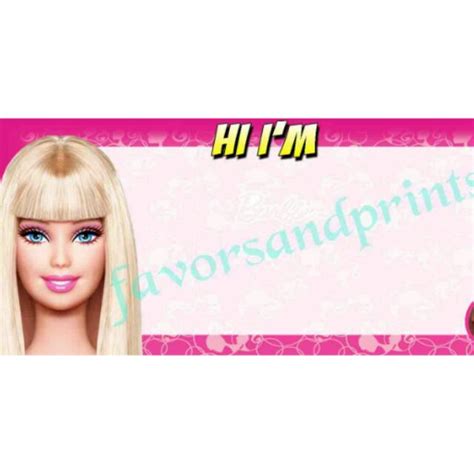 Custom Barbie name tags