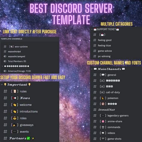 Custom Gaming Discord Server Template