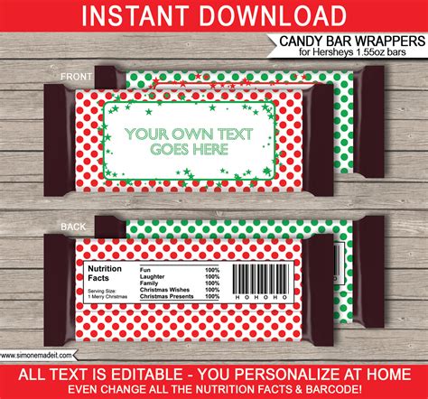 Custom Hershey Bar Wrappers Design