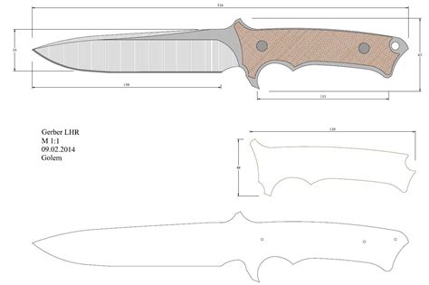 Custom knife template