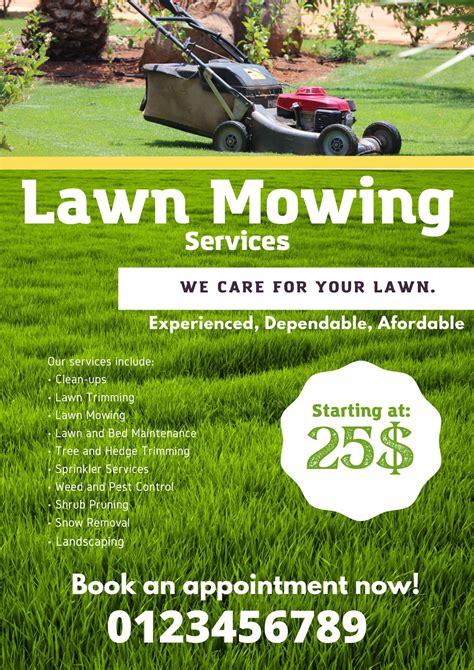 Custom Lawn Mowing Flyers