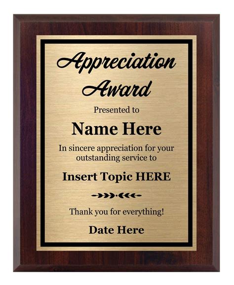 Custom Plaque Template