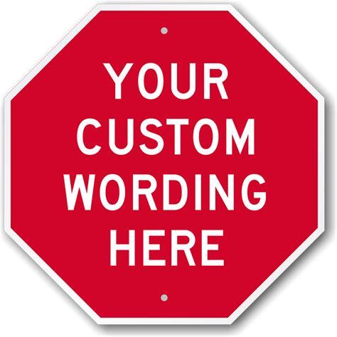 Custom printable signs