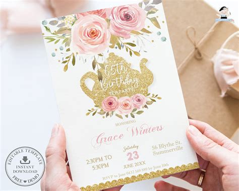 Custom Tea Party Invitations