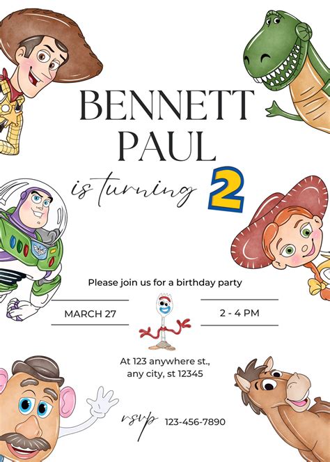 Custom Toy Story Invitations