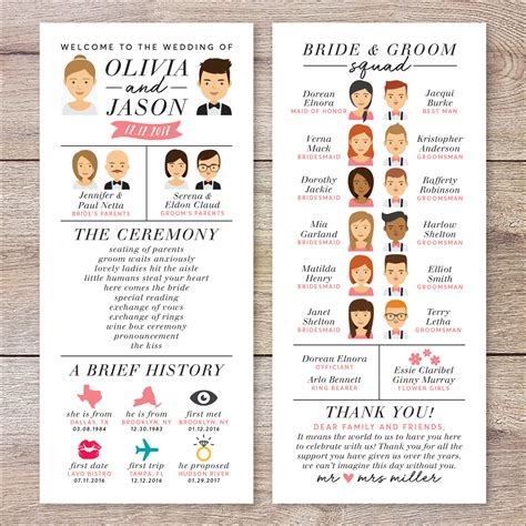 Custom Wedding Programs