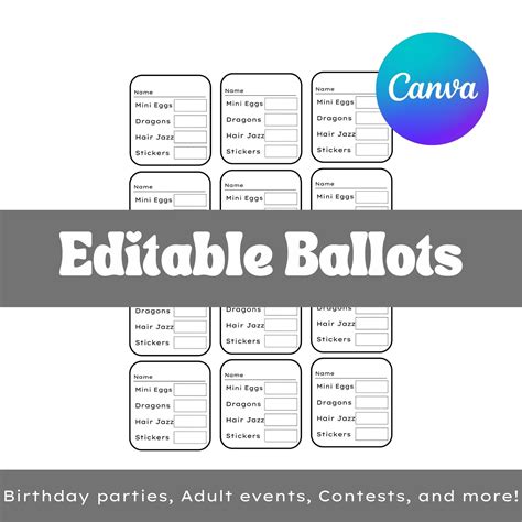Customizable Ballot Template
