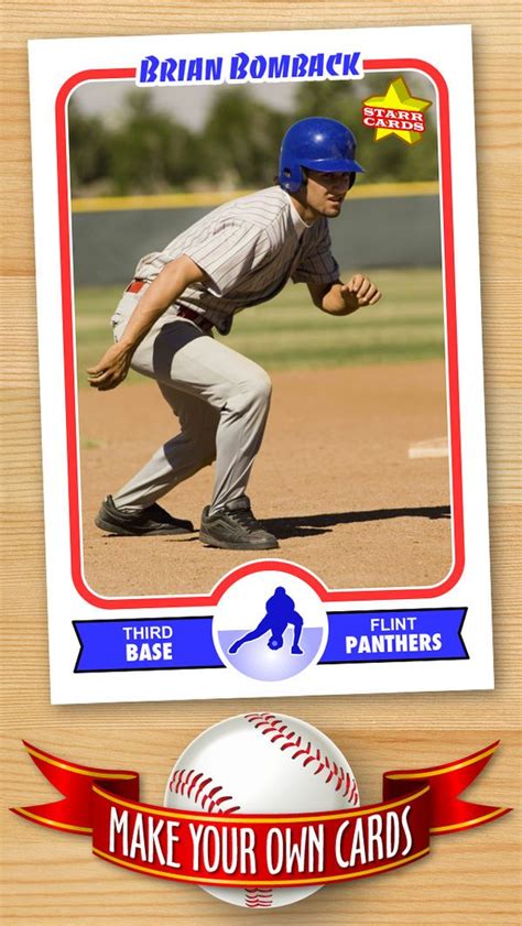 Customizable baseball card templates