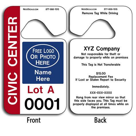 Customizable Car Hang Tag