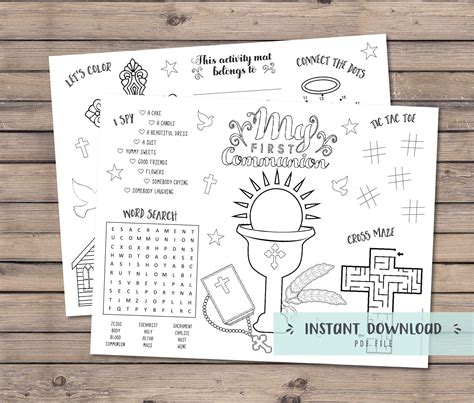 Customizable Communion Activity Sheets