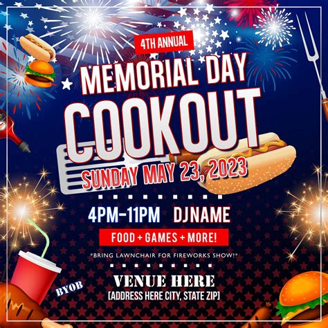 Customizable Cookout Flyer