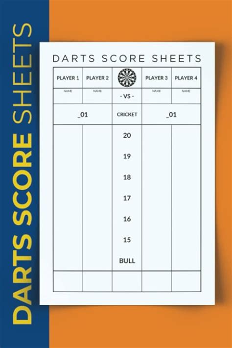 Customizable Dart Score Sheets