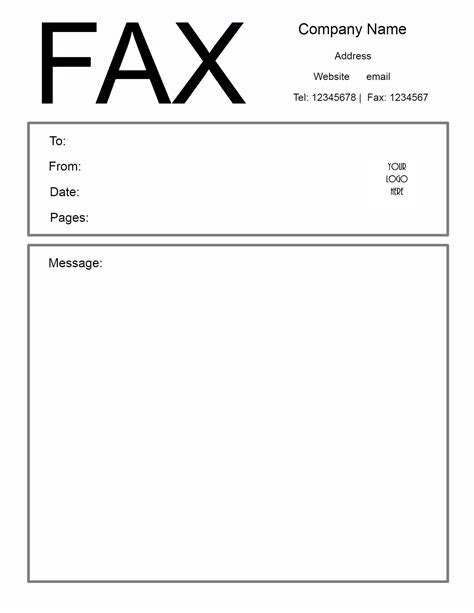 Customizable fax cover letter templates