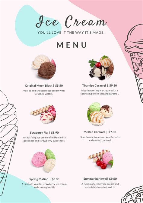 Customizable Ice Cream Template