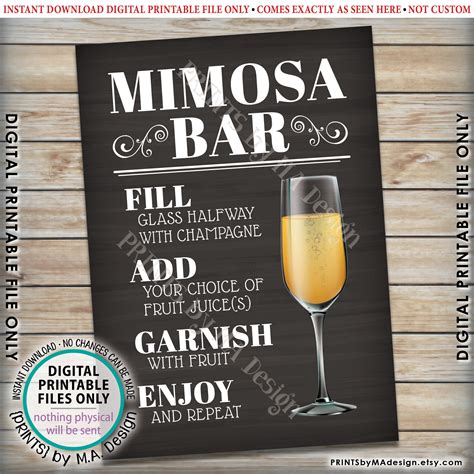 Customizable Mimosa Sign