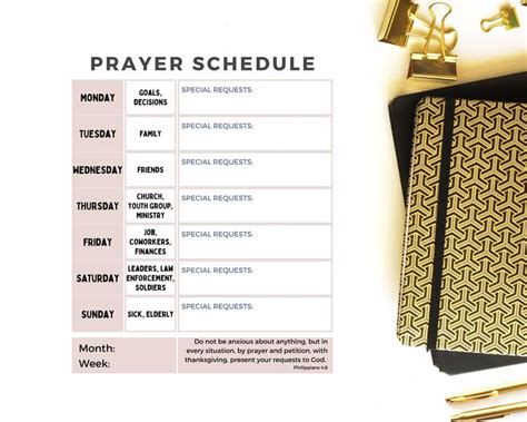 Customizable Prayer Schedules