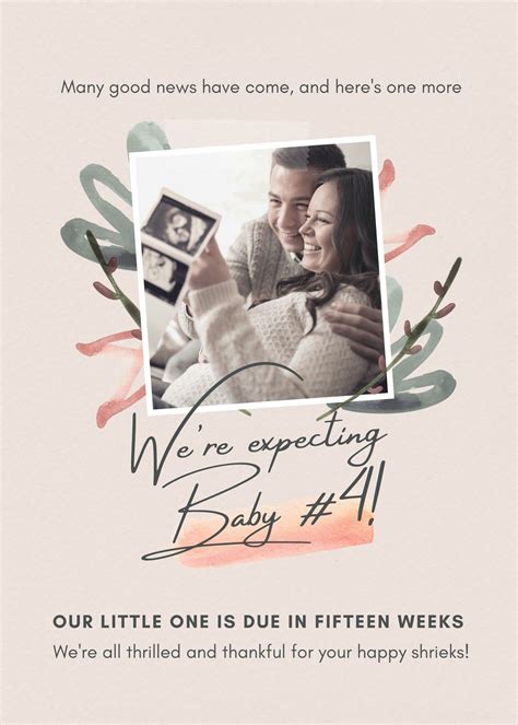 Customizable Pregnancy Announcement Templates