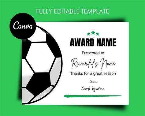 Customizable Soccer Awards