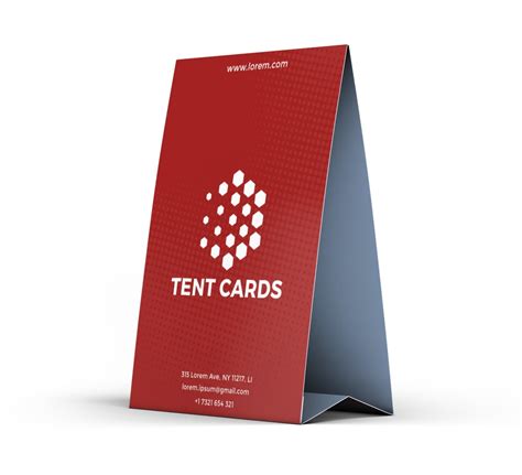 Customizable tent card templates