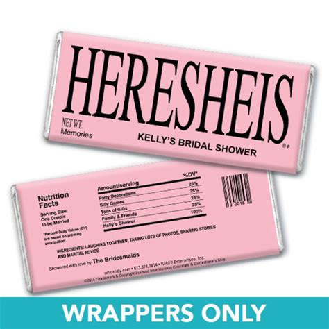 Customized Hershey Bar Wrappers