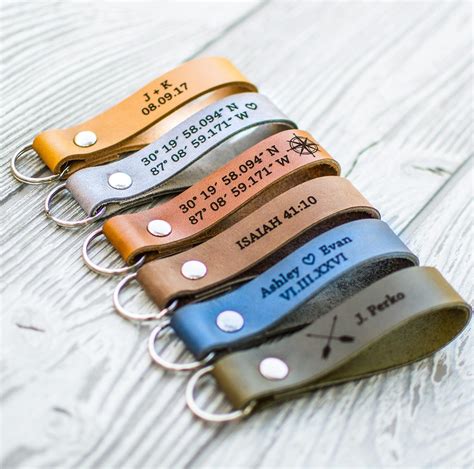 Customized leather keychain