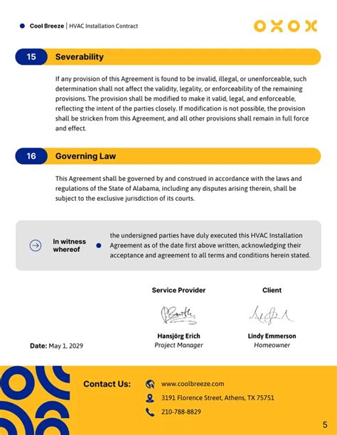 Customizing HVAC Contract Templates