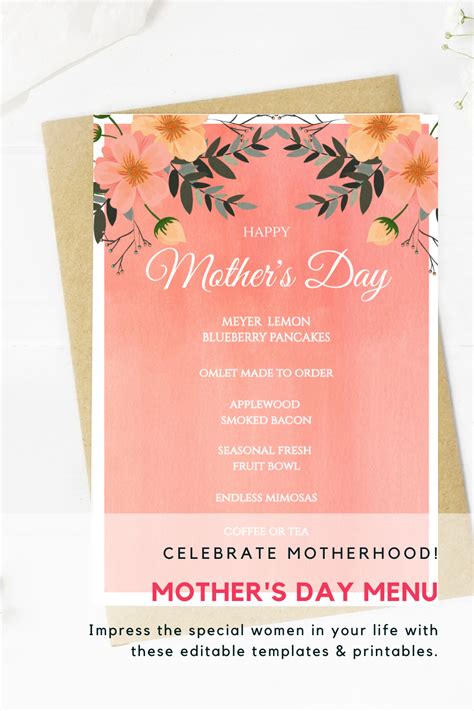 Customizing your Mother's Day menu