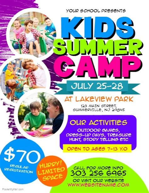 Customizing summer camp flyer