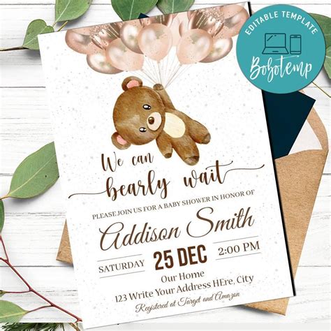 Customizing Teddy Bear Invitations