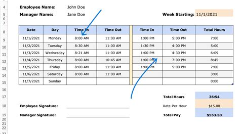 Customizing Timesheet Template