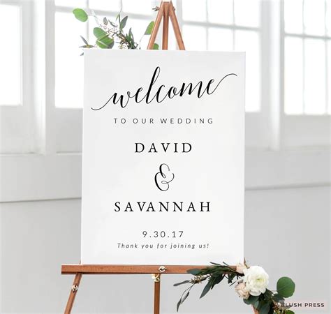 Customizing Wedding Sign Templates