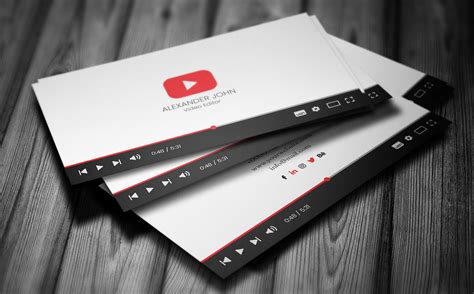 Customizing YouTube Business Card Template