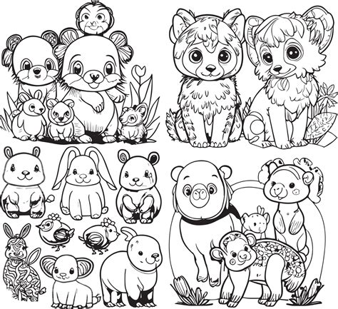 Cute animal coloring pages printable for different age groups