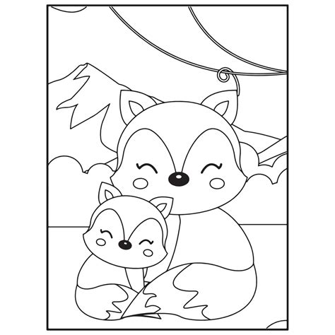 Cute animals coloring pages for kindergarteners