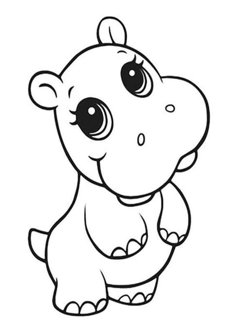 Cute animals coloring pages for toddlers