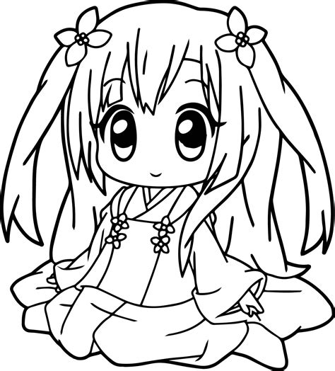 Cute anime coloring pages