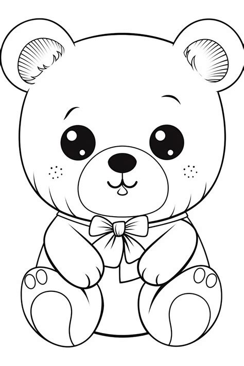 Cute Bear Coloring Pages