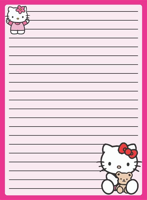 Cute lined paper printables for kids