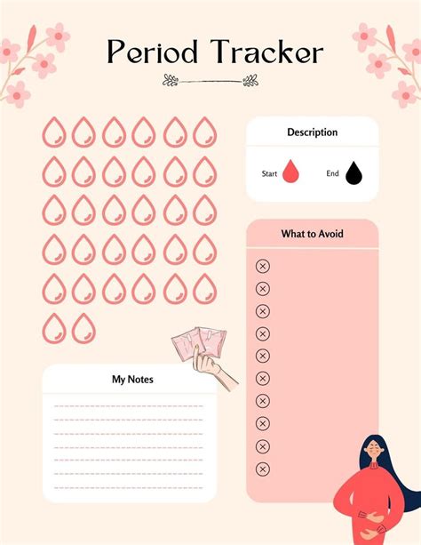 Cute Period Tracker Printable