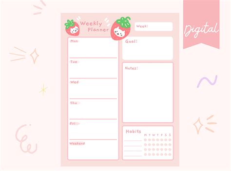 Cute Planner Printable Template