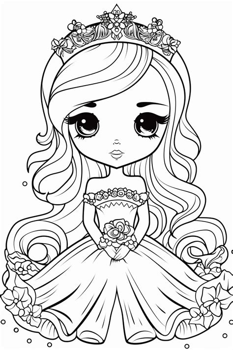 Cute Princess Coloring Pages