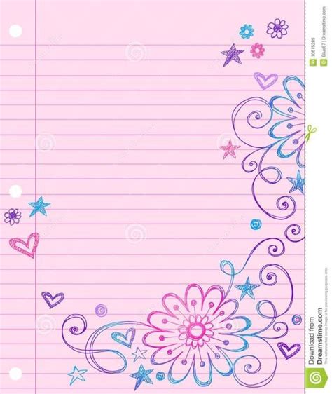 Cute printable notebook paper designs