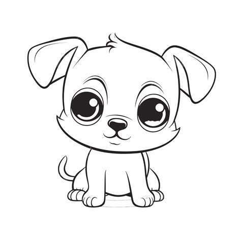 Cute puppy coloring page