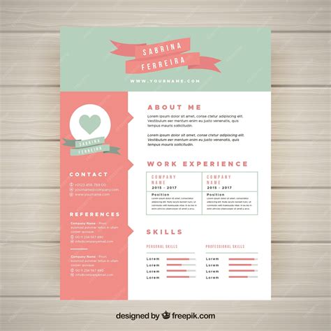 Cute resume template 2