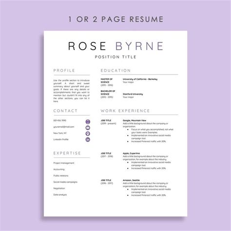 Cute resume template 5