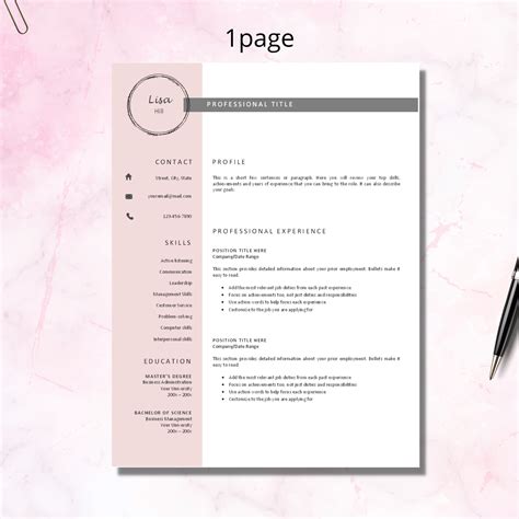 Cute resume template 6